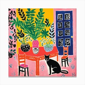 Cat In The House Canvas Print