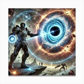 Commander Celestus Black Hole Striker Canvas Print