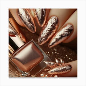 Rose Gold Nails 3 Canvas Print