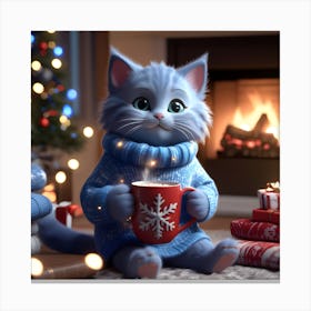 Christmas Cat 3 Canvas Print