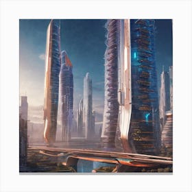 Futuristic Cityscape 102 Canvas Print