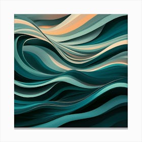 Abstract Wave Painting 3 Canvas Print