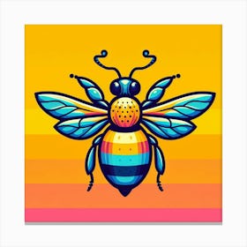 Bee Illustration Canvas Print