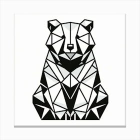 Geometric Bear Canvas Print