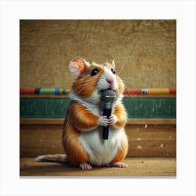 Hamster Singing 10 Canvas Print