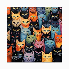 Many Cats Canvas Print
