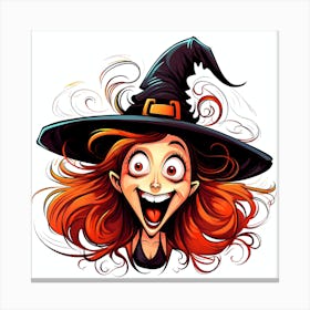 Witch In A Hat 1 Canvas Print