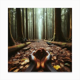 Hand In The Forest Canvas Print