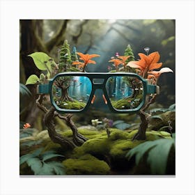 Forest In A Pair Of Glasses Canvas Print