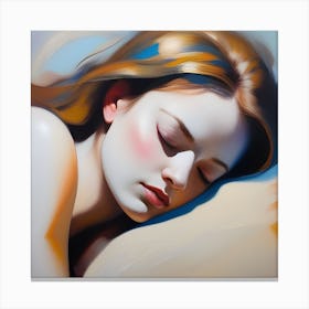 Girl Sleeping 1 Canvas Print