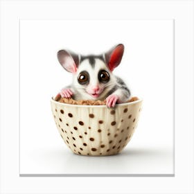 Cute Mouse In A Cup Canvas Print