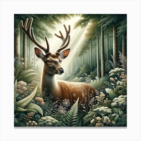 "Forest Monarch: The Stag's Serenity" exquisitely captures the gentle majesty of the stag amidst a lush woodland. This piece brings forth the beauty of nature, highlighting the stag's poise and the forest's tranquil splendor. Ideal for nature enthusiasts and art collectors alike, this image serves as a daily reminder of the serene and grounding presence of the natural world. Let "Forest Monarch: The Stag's Serenity" be a focal point in your space, inviting a sense of peace and a breath of fresh forest air into your home or office. Canvas Print