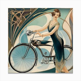 Deco Bicycle Canvas Print