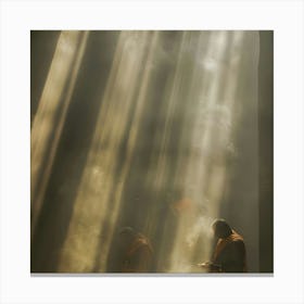 Hindu Monks Praying Canvas Print