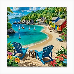 Beach Scene 1 Canvas Print