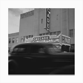 Untitled Photo, Possibly Related To Redding, California, Motion Picture Show By Russell Lee Canvas Print