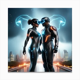 Futuristic Couple 90 Canvas Print