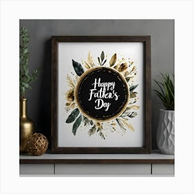 Happy Fathers Day On The Shelf Canvas Print