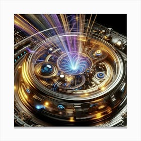 Unlocking the Future: Exploring the Quantum Time Machine Canvas Print