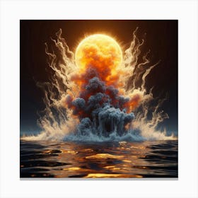 Explosion In The Ocean 1 Canvas Print