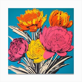 Everlasting Flower 2 Pop Art Illustration Square Canvas Print