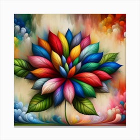 Colorful Flower Painting Canvas Print