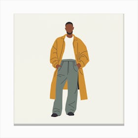 Man In A Trench Coat Canvas Print