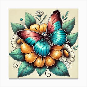 Tattoo Butterfly 1 Canvas Print