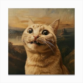 The Cat Lisa Canvas Print