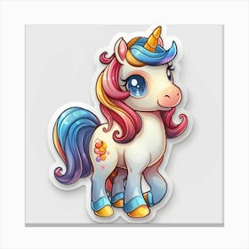 Unicorn Sticker 97 Canvas Print