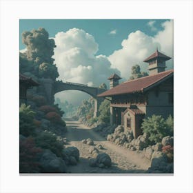 Chinese Village Canvas Print