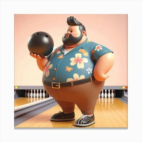 Bowling Man 1 Canvas Print