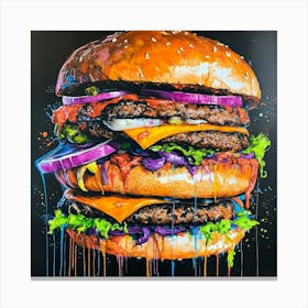 Burger Art Canvas Print