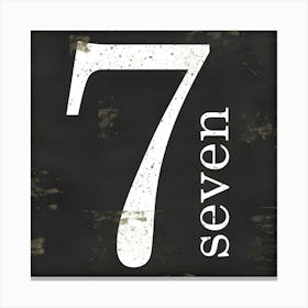 Seven Number Sign Canvas Print