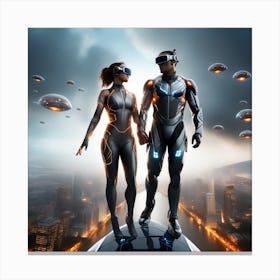 Futuristic Couple 98 Canvas Print