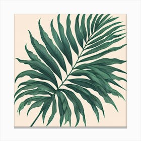 Tropical green palm leaf Canvas Print