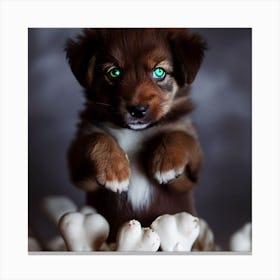 Green Eyed Bone Boy Canvas Print