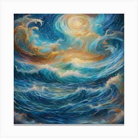 Ocean At Night Canvas Print