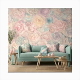 Pastel Roses 1 Canvas Print