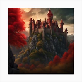 Castle In The Forest Canvas Print