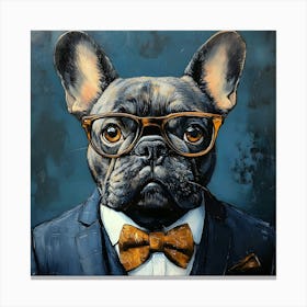 This Frenchie Is All Business 3 Canvas Print