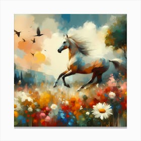 Horse In The Meadow 9 Canvas Print