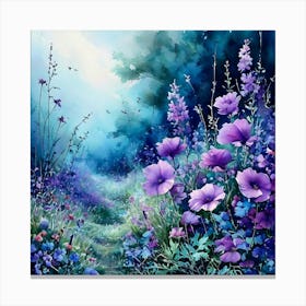 Purple Flowers Canvas Print