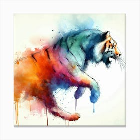 Tiger Watercolor Painting 1 Canvas Print