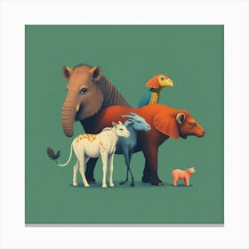 Zoo Animals Canvas Print