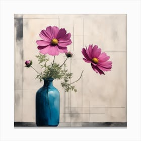 Cosmos free fall from vase Canvas Print