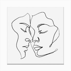Line Drawing, Person, Woman, Drawing Canvas Print