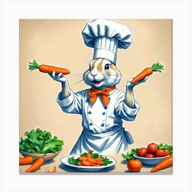 Chef Rabbit 6 Canvas Print