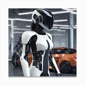 Futuristic Female Robot 1 Canvas Print