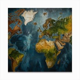 World Map 41 Canvas Print